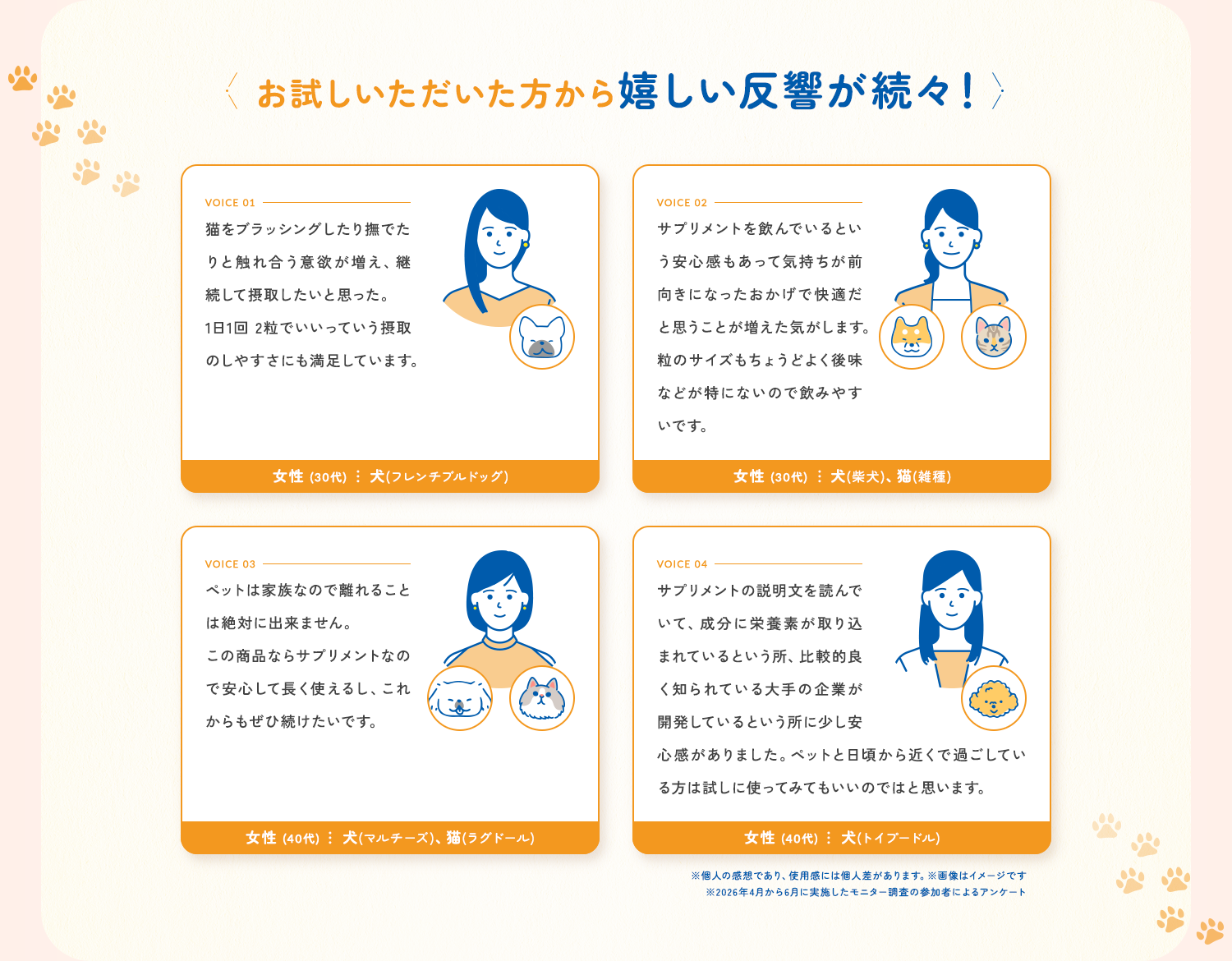 お試しいただいた方から嬉しい反響が続々!