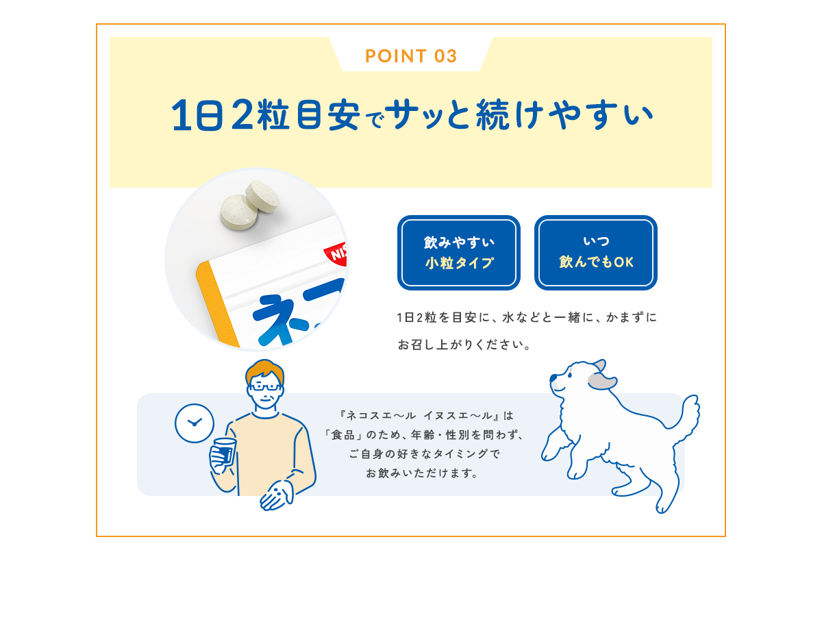 1日2粒目安でサッと続けやすい